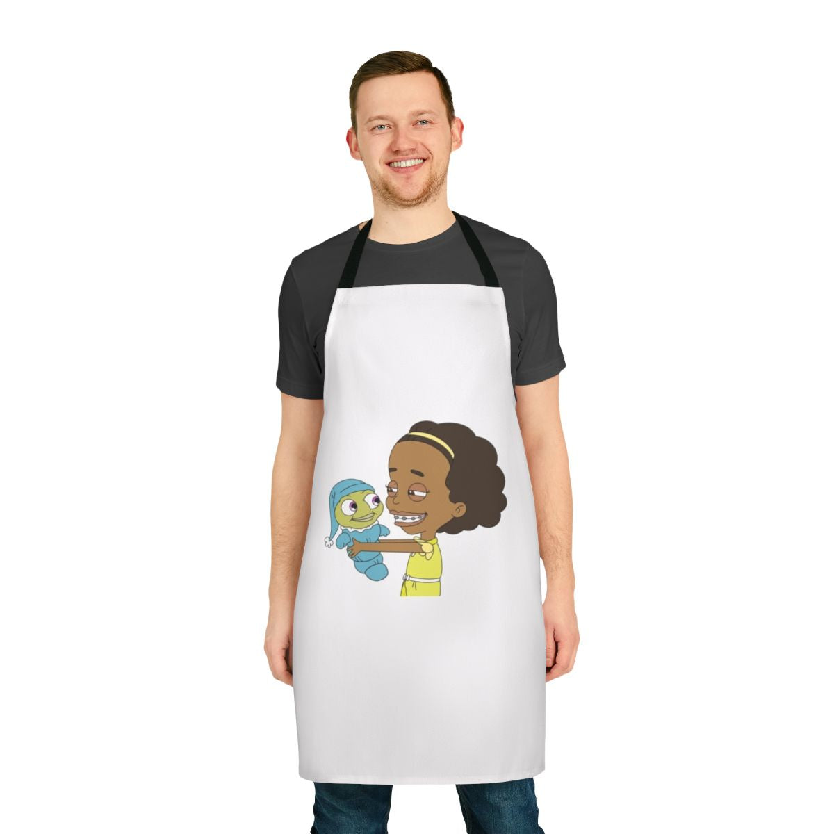 Missy's Funny Big Mouth Apron with Cartoon Characters from the Netflix Series Big Mouth
