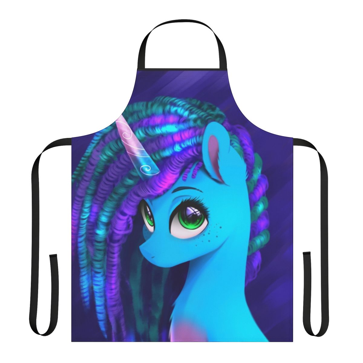 Misty inspired unicorn apron featuring a whimsical pony design