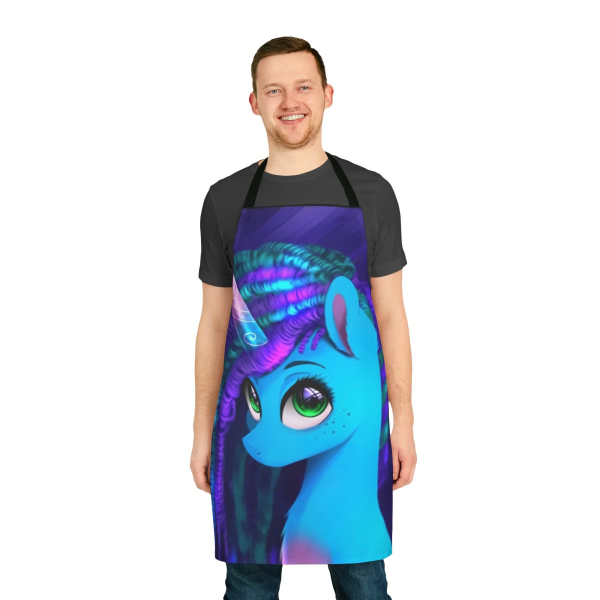 Misty inspired unicorn apron featuring a whimsical pony design