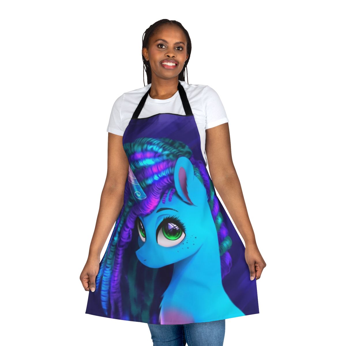 Misty inspired unicorn apron featuring a whimsical pony design