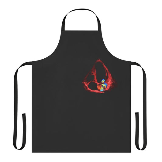 Mitral regurgitation apron with echocardiography-inspired artwork for cardiac ultrasound professionals