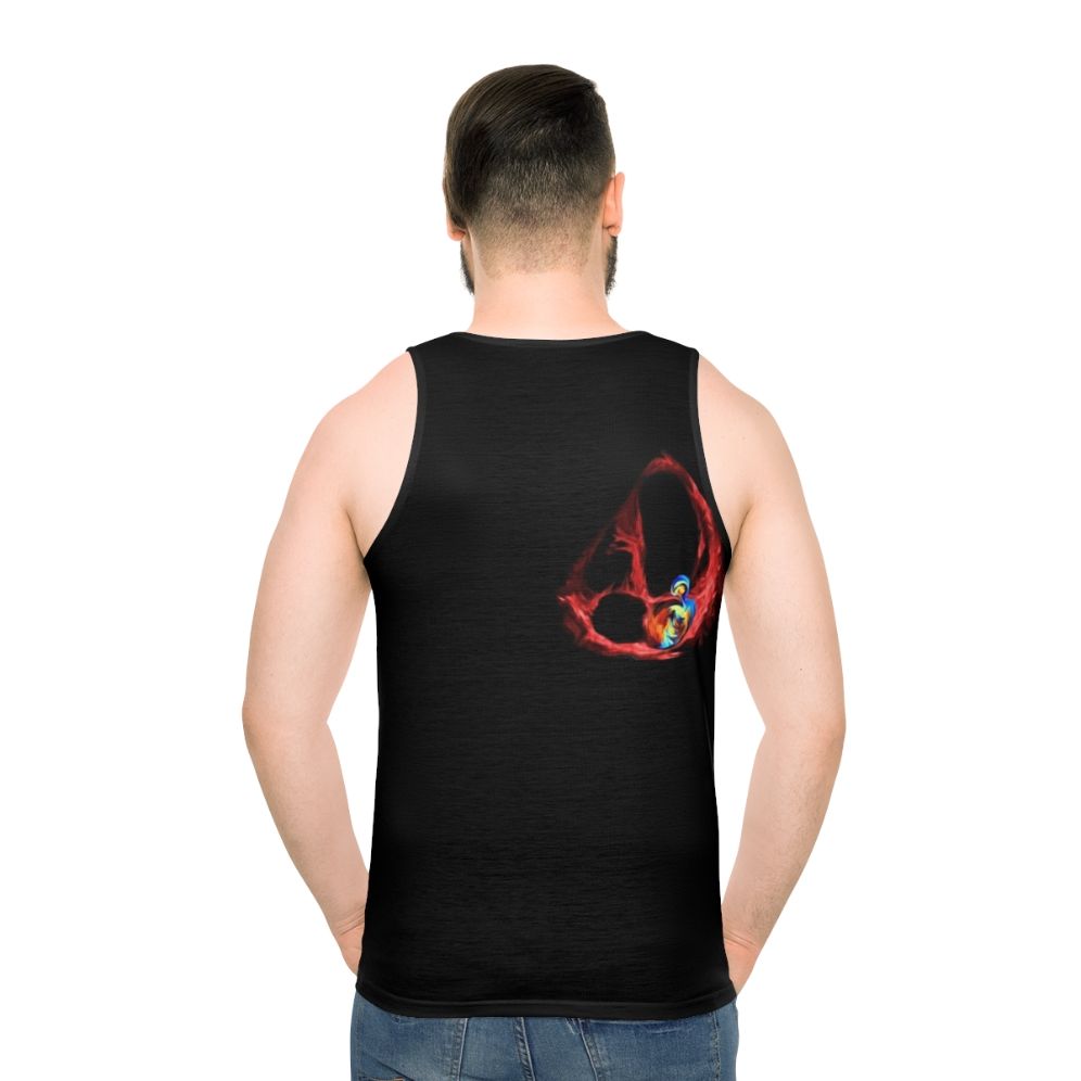 Unisex tank top with medical imaging design for mitral regurgitation