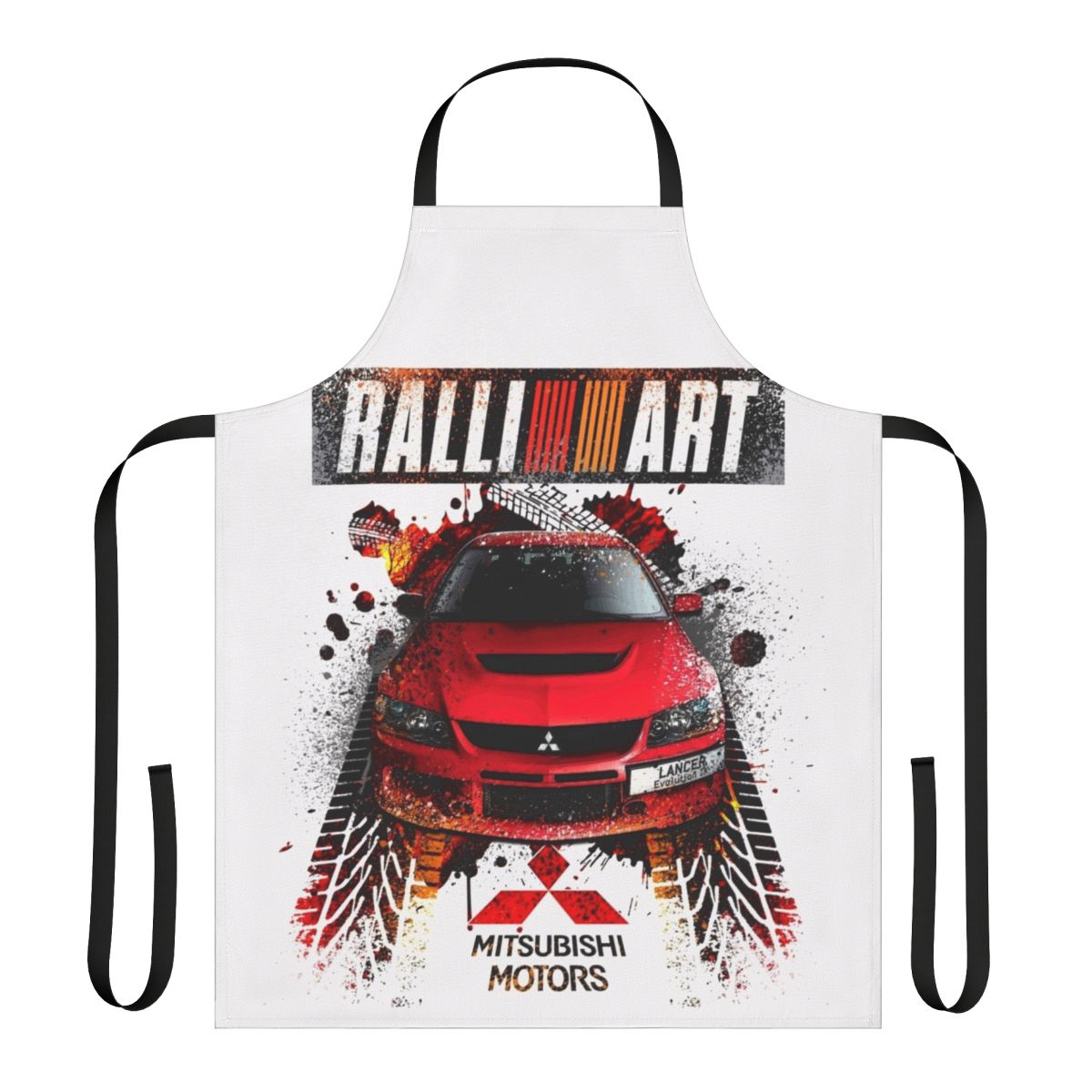 Mitsubishi Lancer Evo-inspired car apron featuring a stylish Ralliart design
