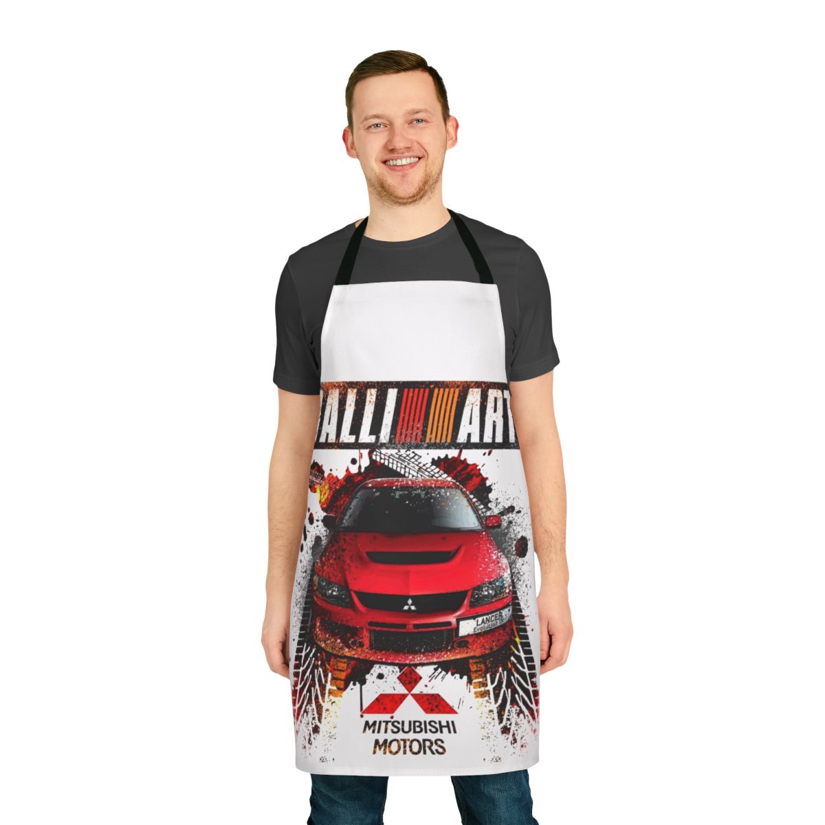 Mitsubishi Lancer Evo-inspired car apron featuring a stylish Ralliart design