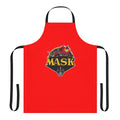 Retro-style cartoon cooking apron with Mobile Armored Strike Kommand (M.A.S.K.) design