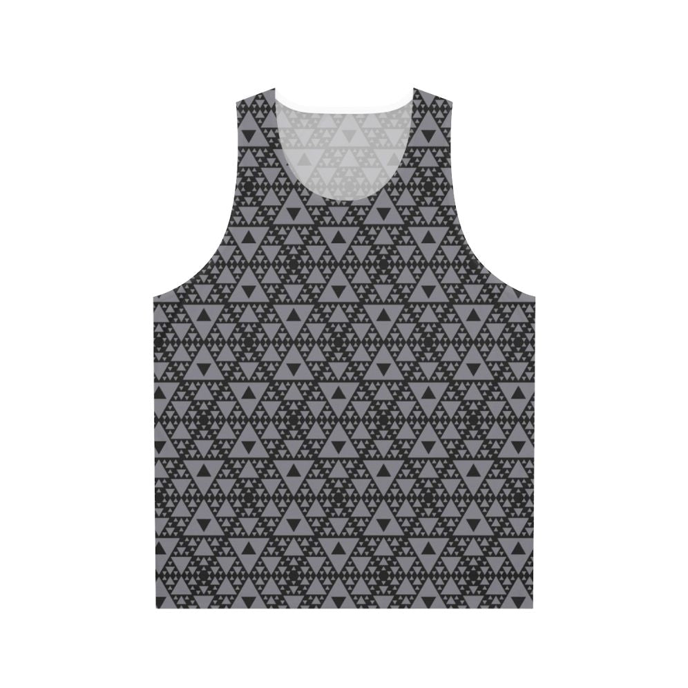 Unisex tank top with triangular motion capture pattern