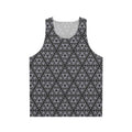 Unisex tank top with triangular motion capture pattern