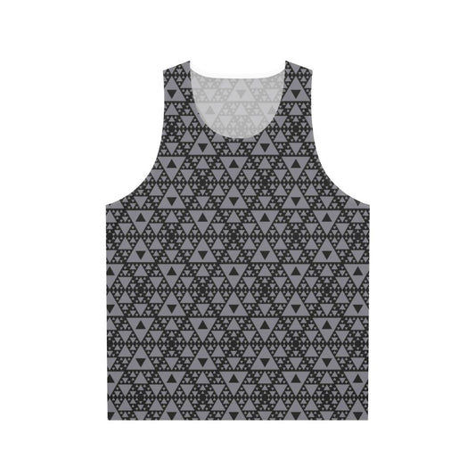 Unisex tank top with triangular motion capture pattern