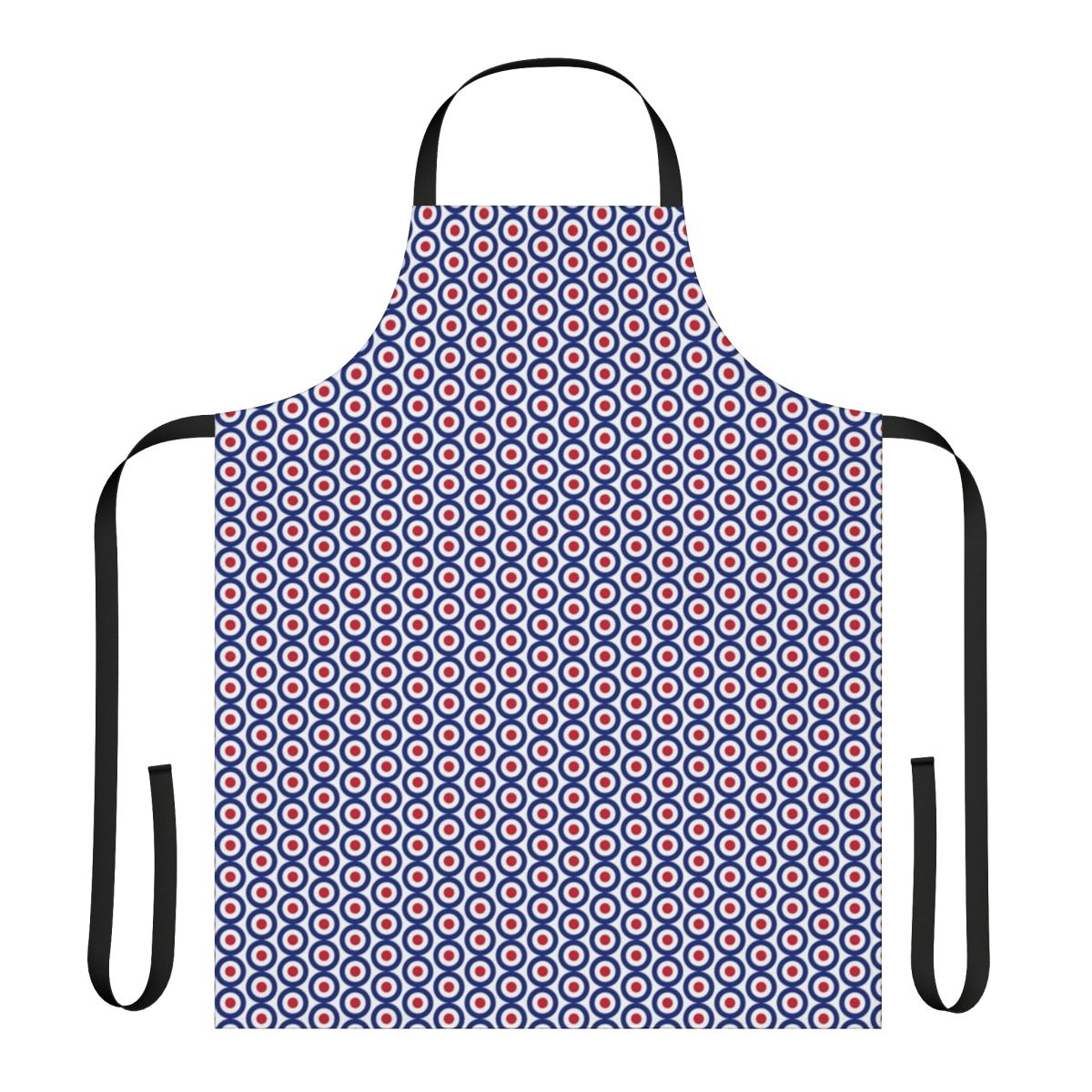 Mod-inspired apron with a target design, perfect for vintage and scooter fans