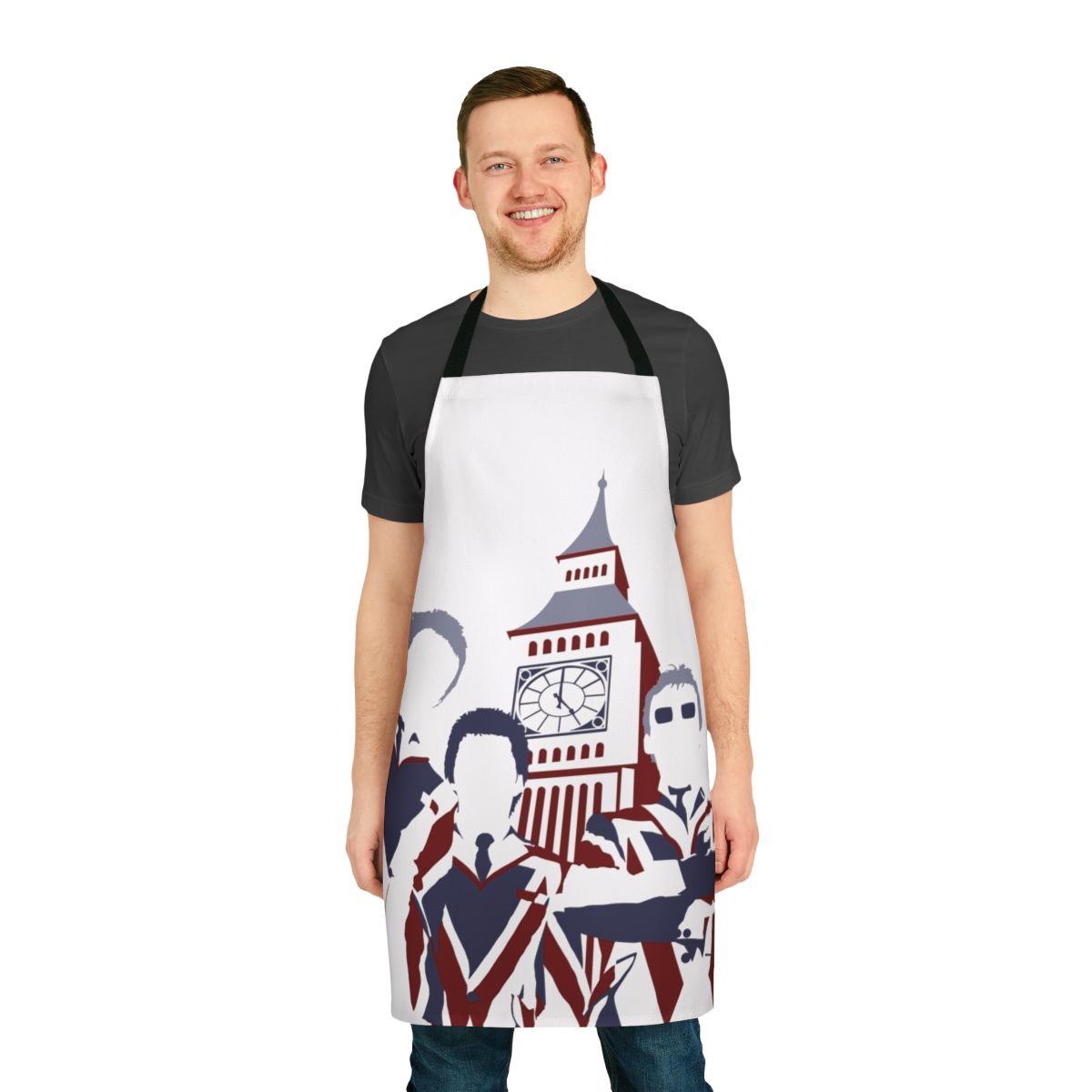 Mod-Inspired Pop Art Apron featuring the iconic Union Jack design