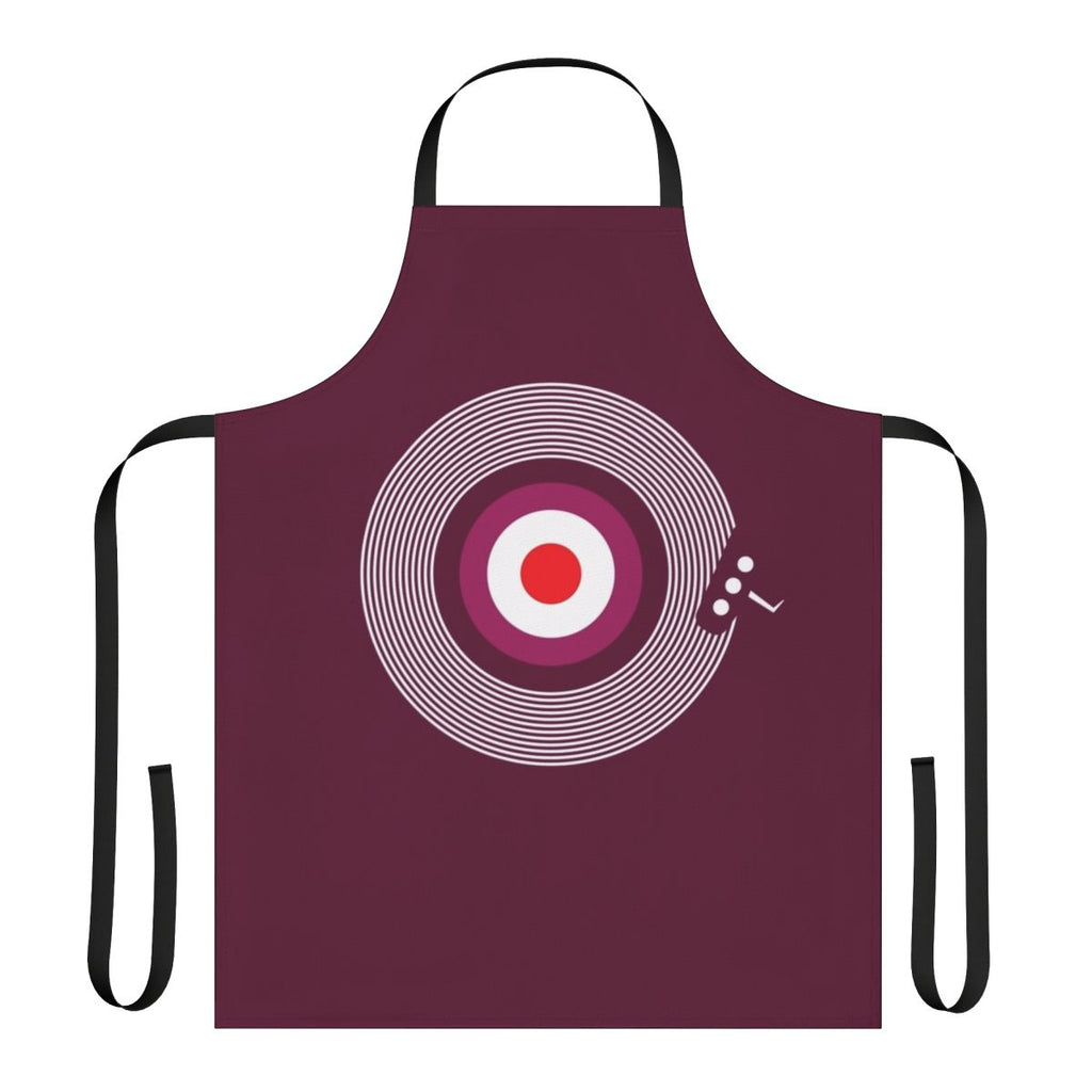 Mod-inspired retro apron with graphic design elements