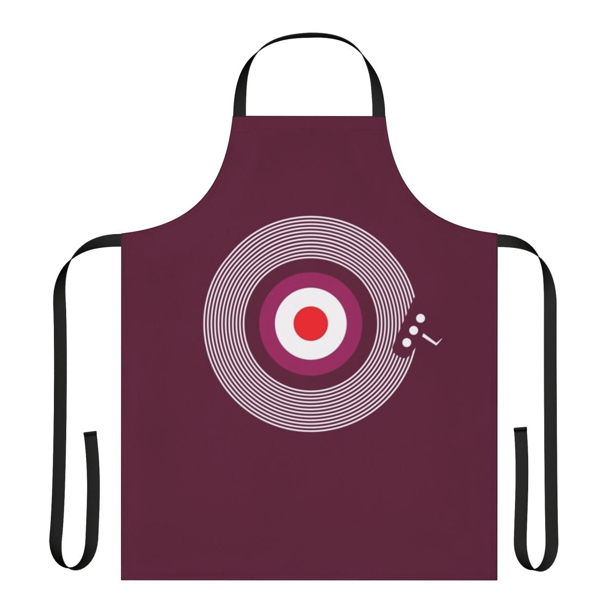 Mod-inspired retro apron with graphic design elements