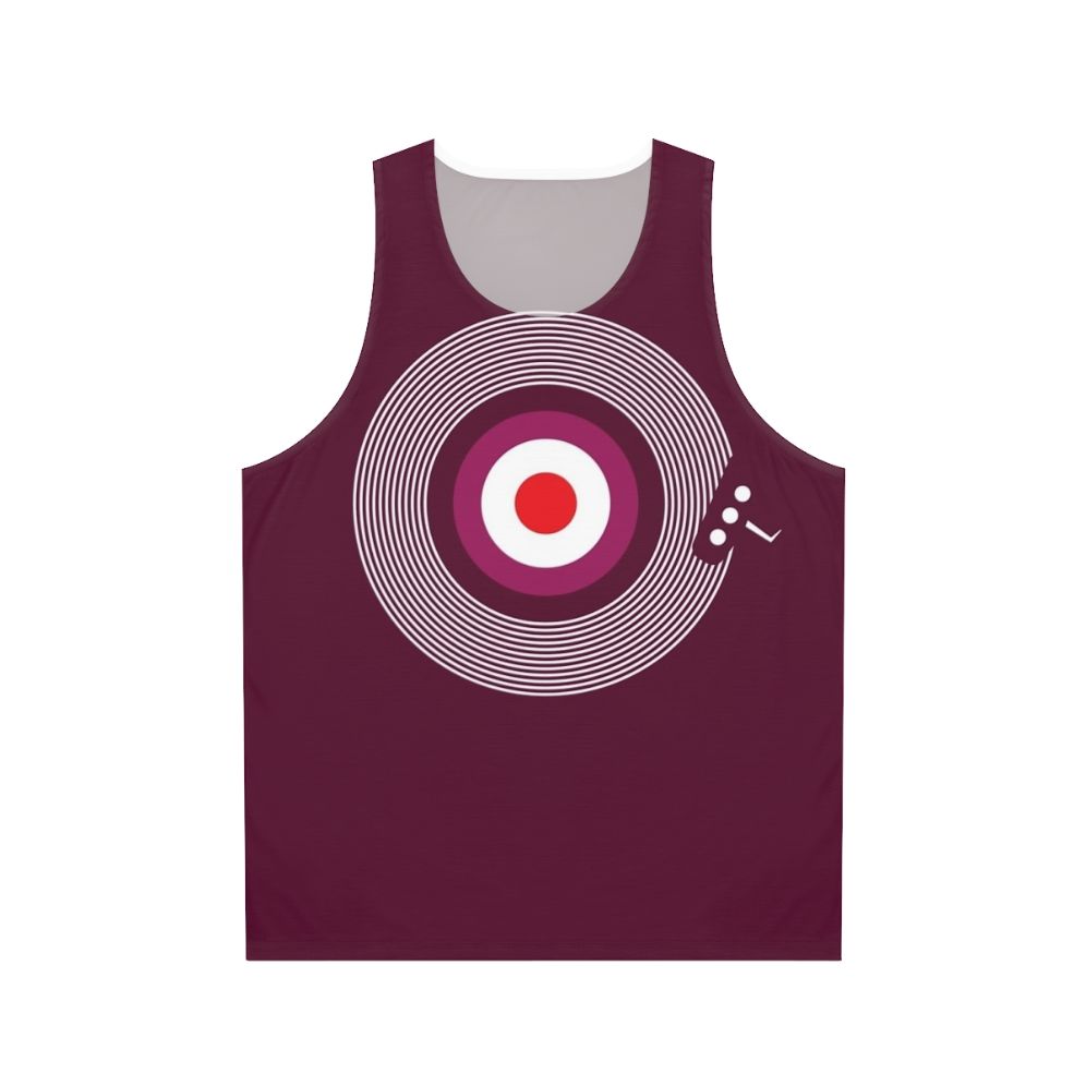 Mod music unisex tank top with minimalist design