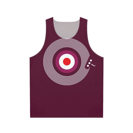 Mod music unisex tank top with minimalist design