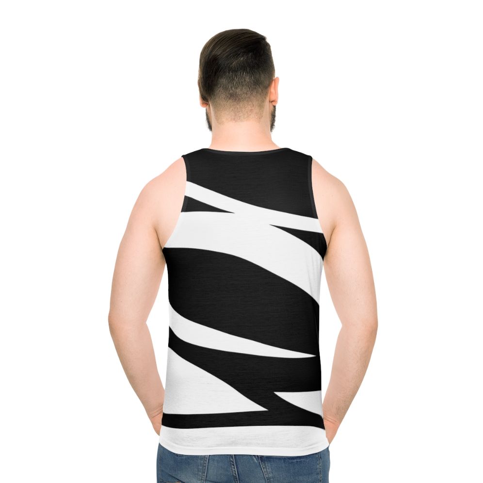 Modern abstract waves graphic unisex tank top