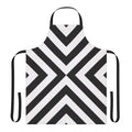 Black and white abstract pattern apron