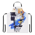 Black and blue apron with a minimalist design inspired by the music of Estonian composer Arvo Pärt