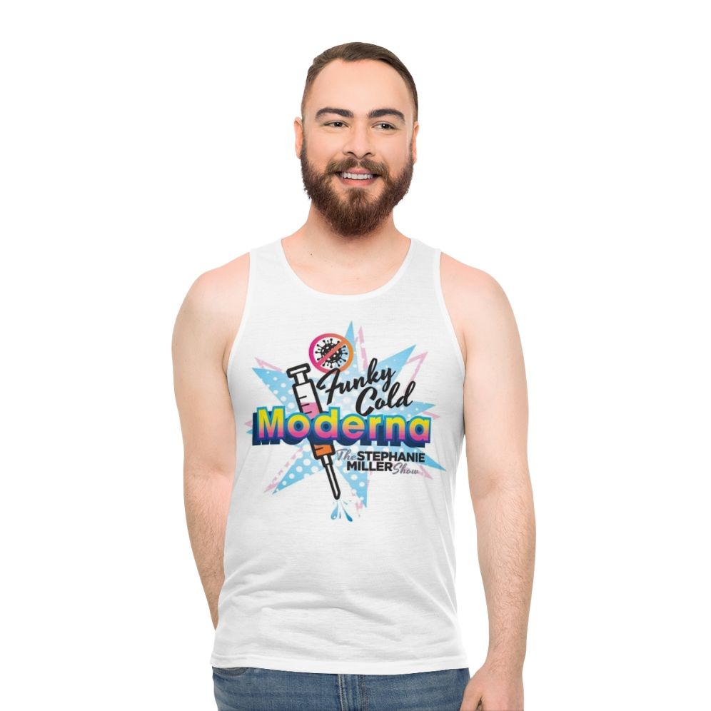 Moderna vaccine unisex tank top