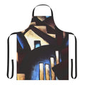 Apron featuring abstract art inspired by nature, in the style of American modernist artist Arthur Dove.