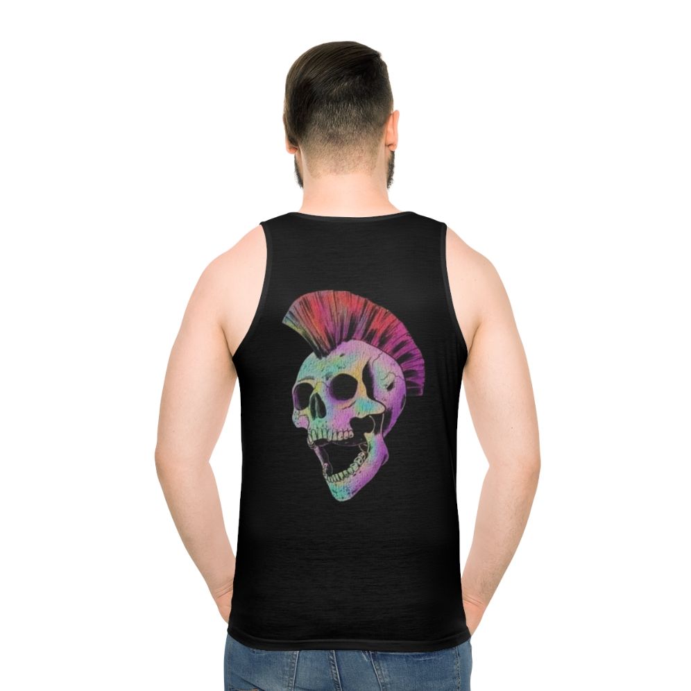 Mohawk skull unisex tank top