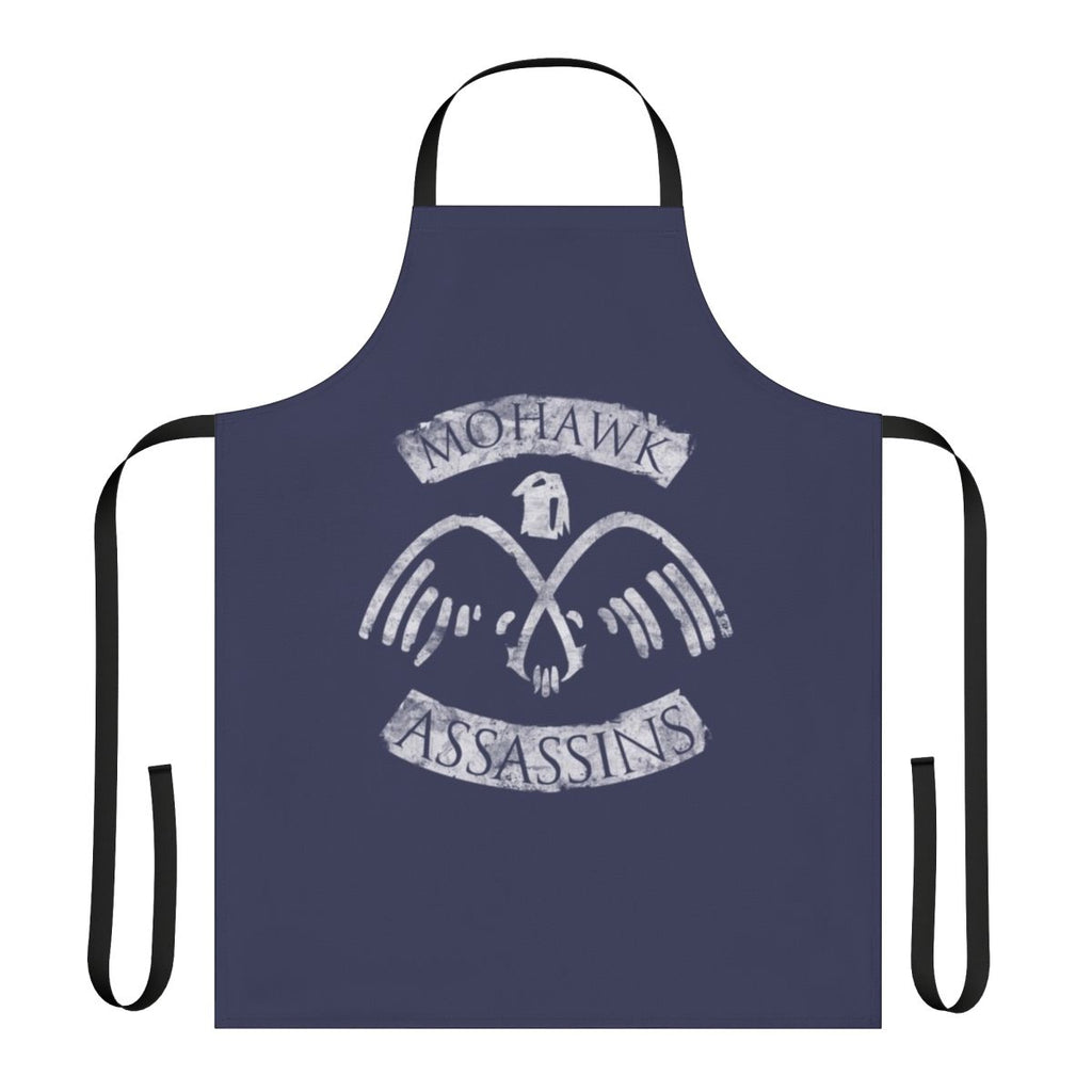 Mohawk-inspired gaming apron featuring design elements from the Assassins Creed video game series