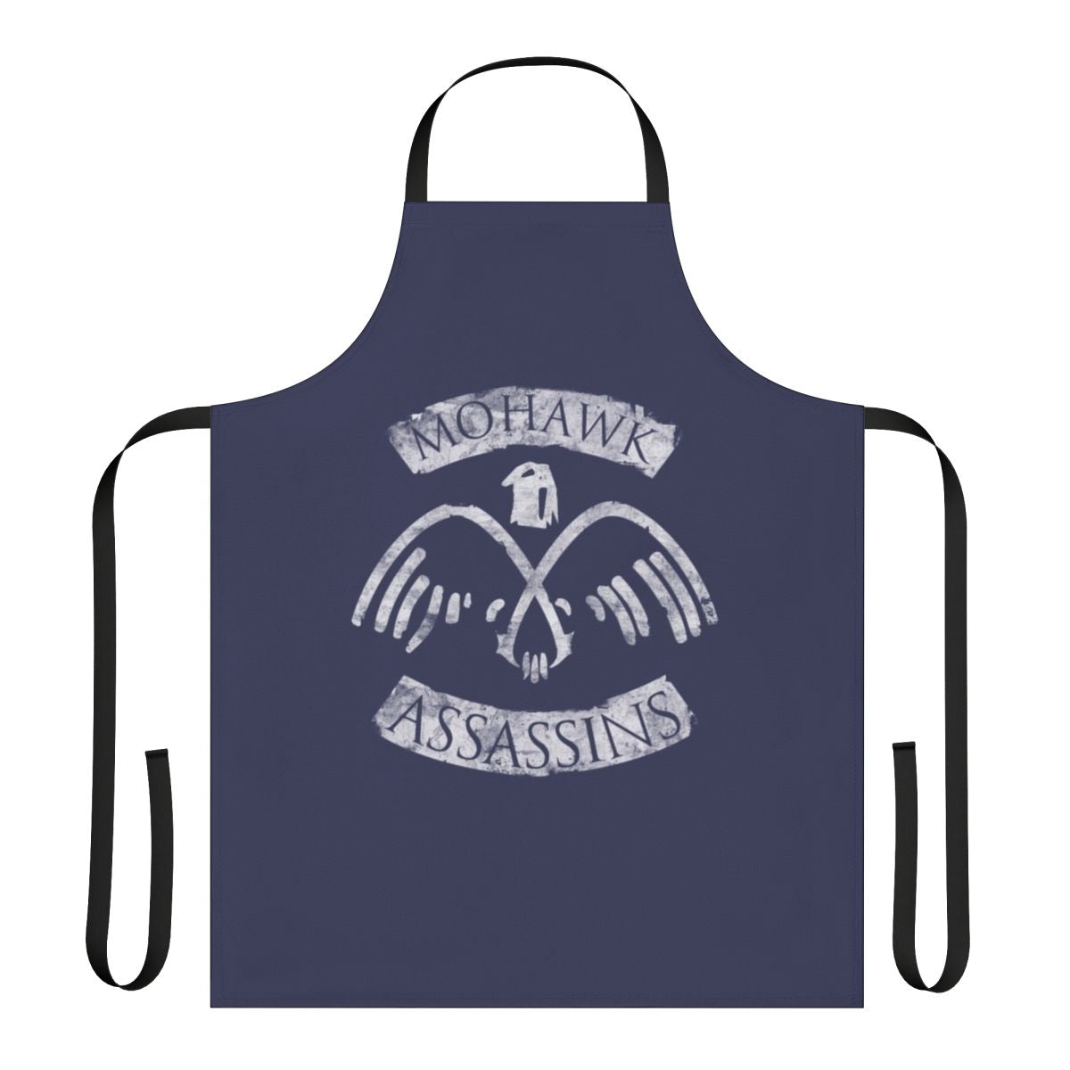Mohawk-inspired gaming apron featuring design elements from the Assassins Creed video game series