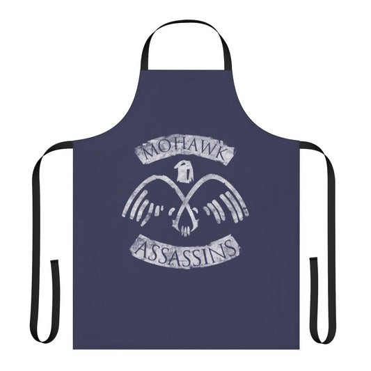 Mohawk-inspired gaming apron featuring design elements from the Assassins Creed video game series