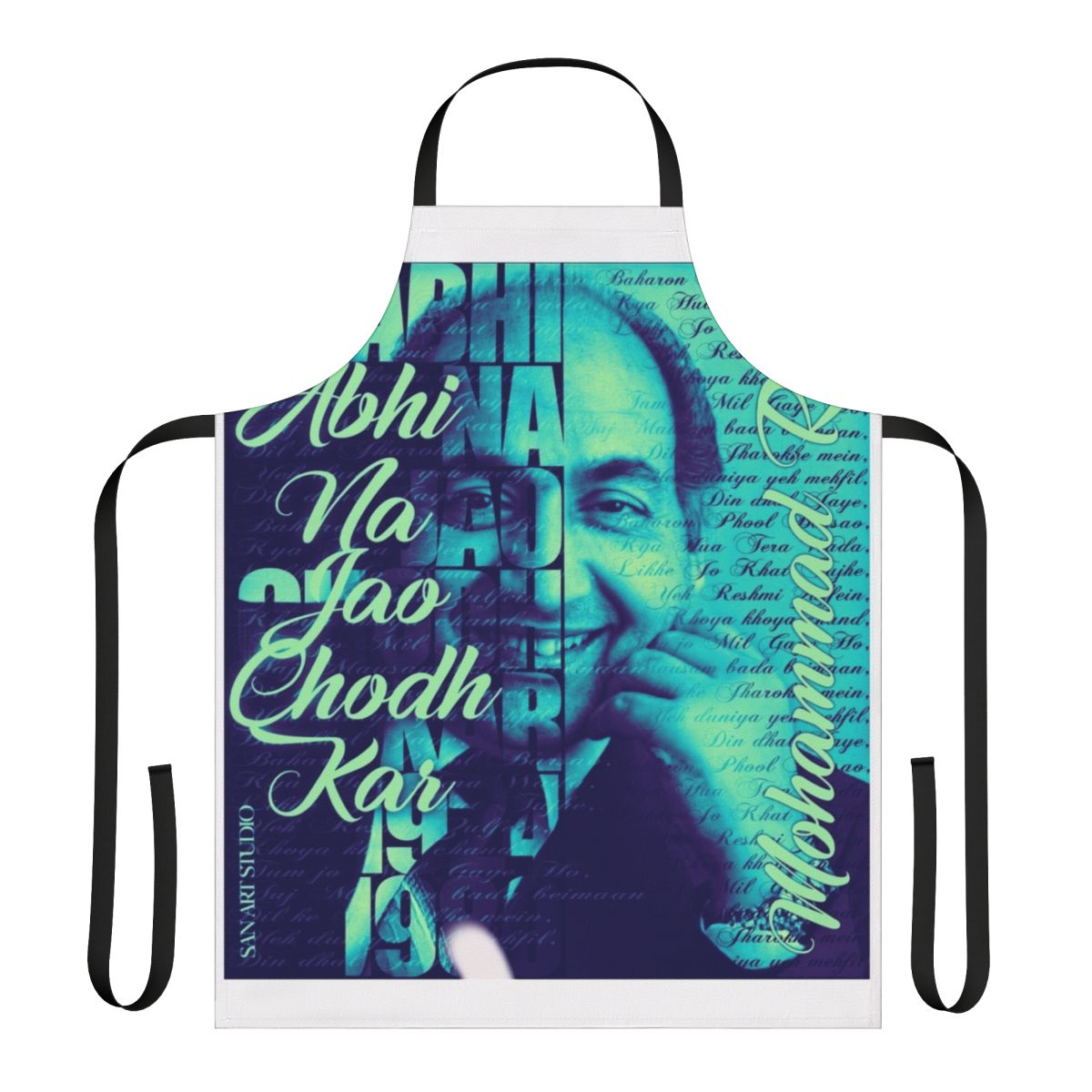 Mohd Rafi Inspired Art Apron featuring the iconic Bollywood singer