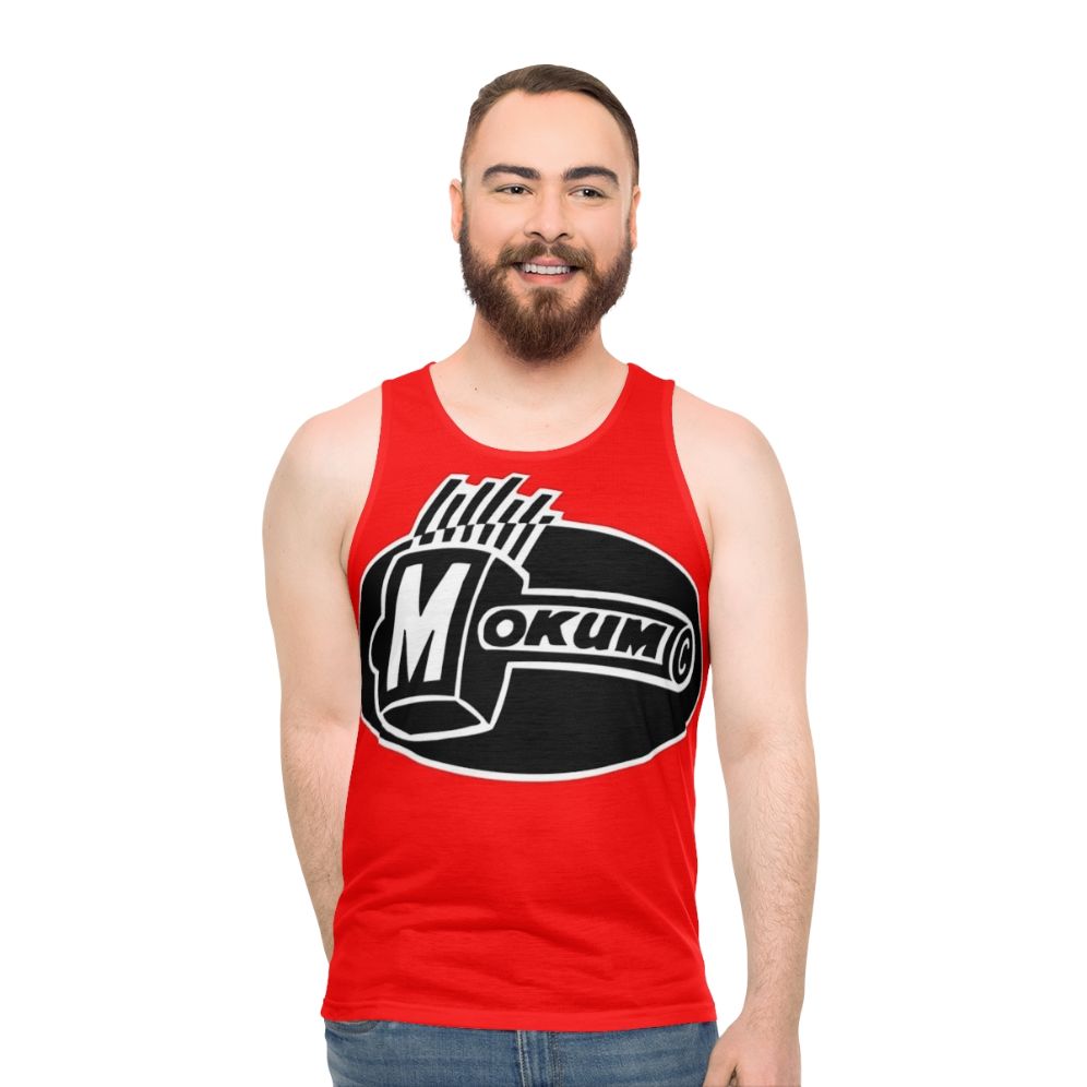 Mokum Records unisex tank top with electronic music and rave culture design