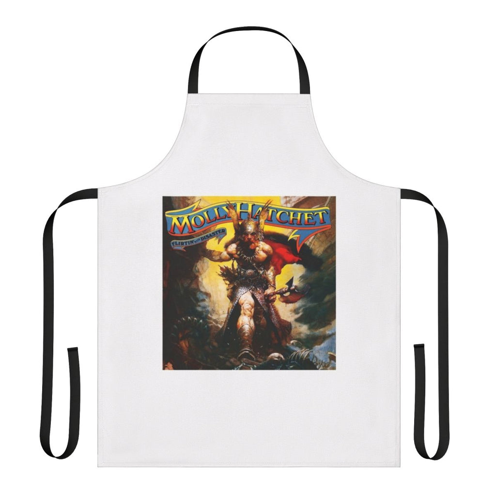 Molly Hatchet Poster Art Apron featuring the band's iconic logo and artwork