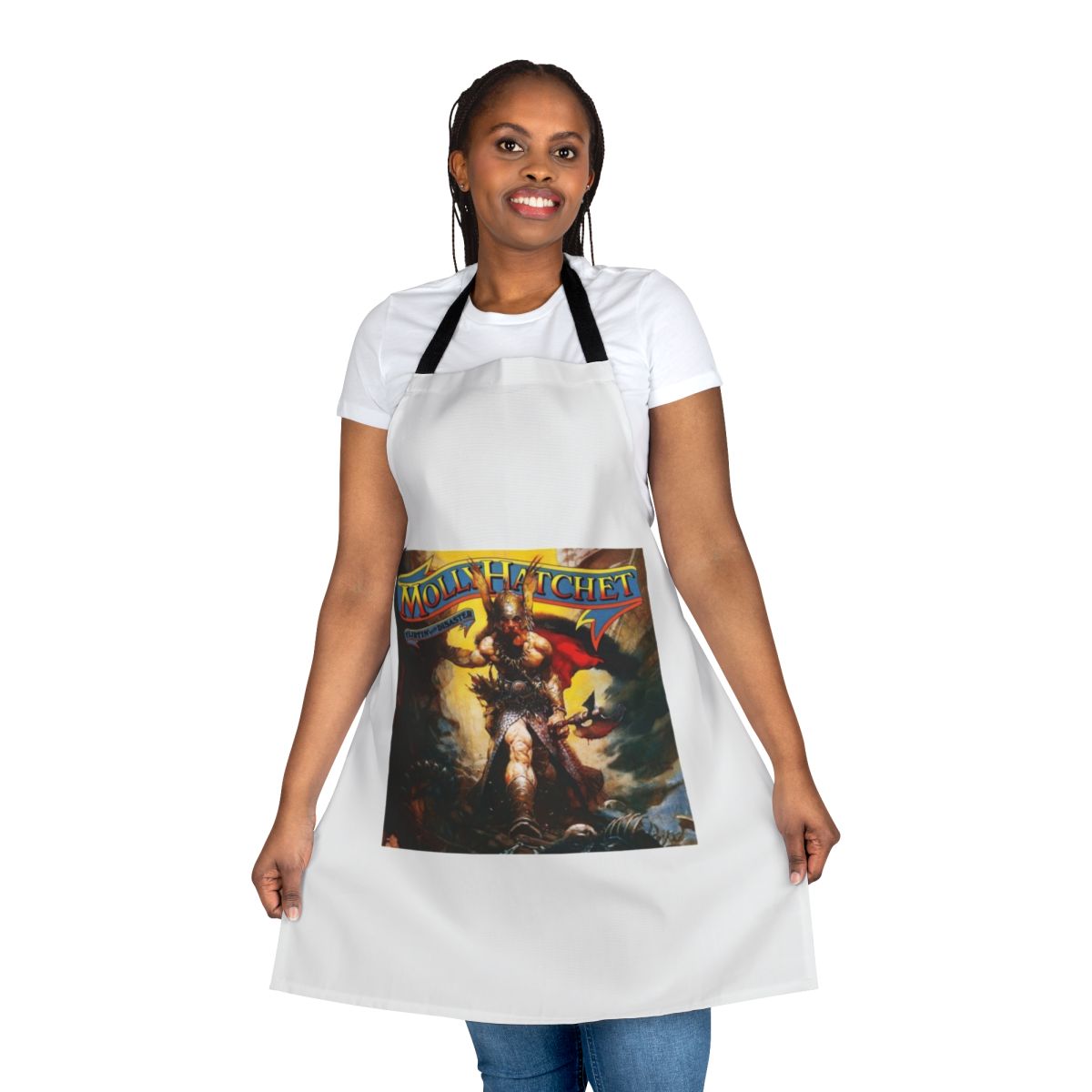 Molly Hatchet Poster Art Apron featuring the band's iconic logo and artwork