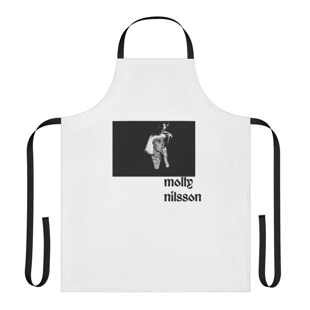 Molly Nilsson inspired apron with retro synthpop and coldwave design