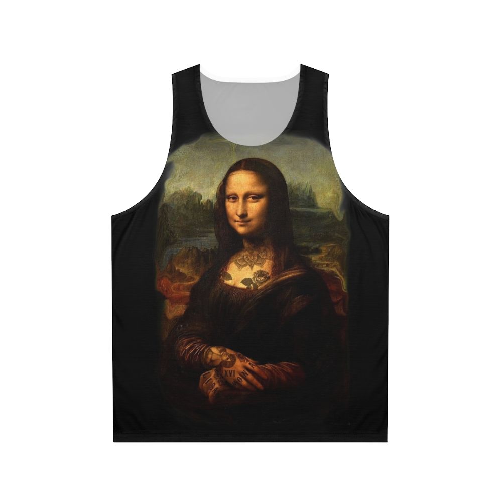 Mona Lisa Tattoo Inspired Unisex Tank Top