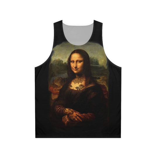 Mona Lisa Tattoo Inspired Unisex Tank Top