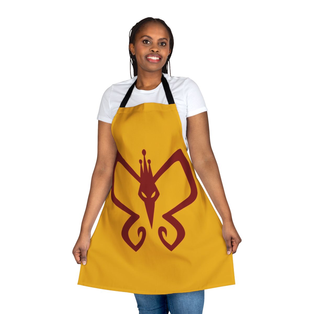 Monarch butterfly-themed apron with stylish design
