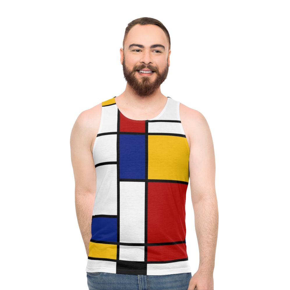 Mondrian-inspired de stijl unisex tank top