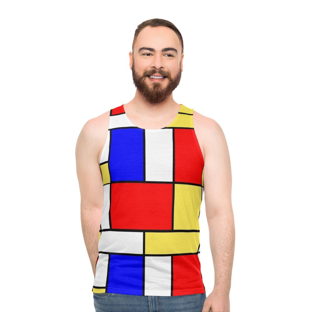 Mod 60s Mondrian-style unisex tank top