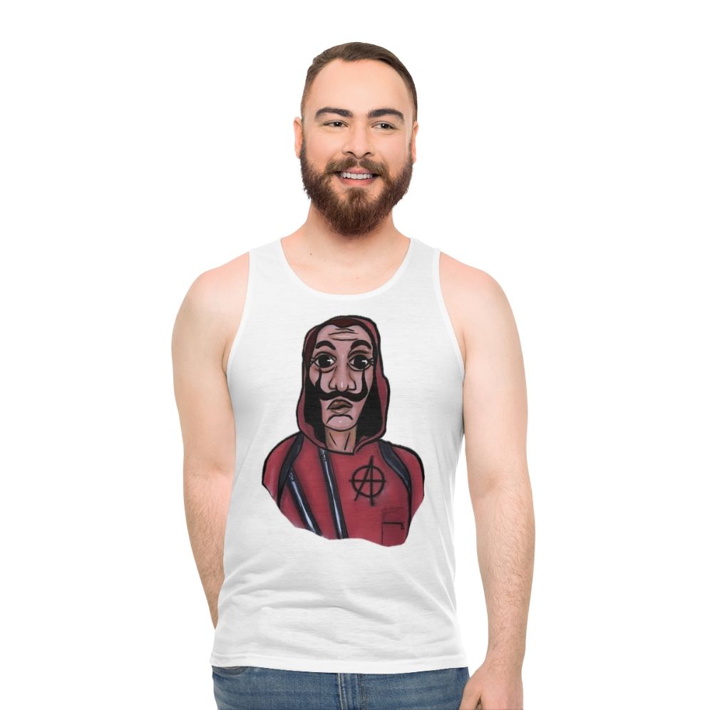 Money Heist Dali Mask Anarchy Unisex Tank Top