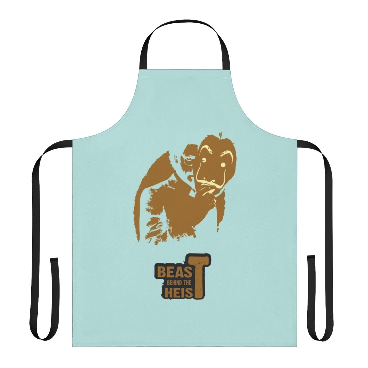 Money Heist inspired apron featuring a stylized graphic design