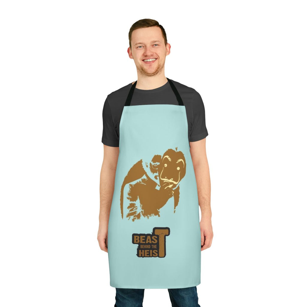 Money Heist inspired apron featuring a stylized graphic design