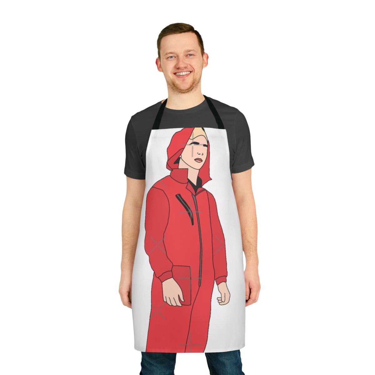 Money Heist Rio Apron featuring the character Rio