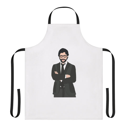 Money Heist inspired apron featuring the character The Professor