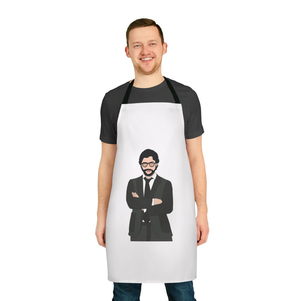 Money Heist inspired apron featuring the character The Professor