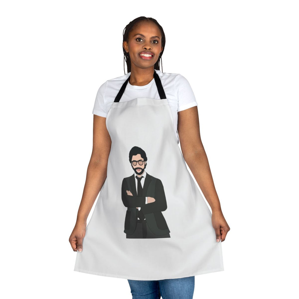 Money Heist inspired apron featuring the character The Professor