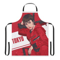Money Heist inspired apron featuring the character Tokyo from the hit Netflix series