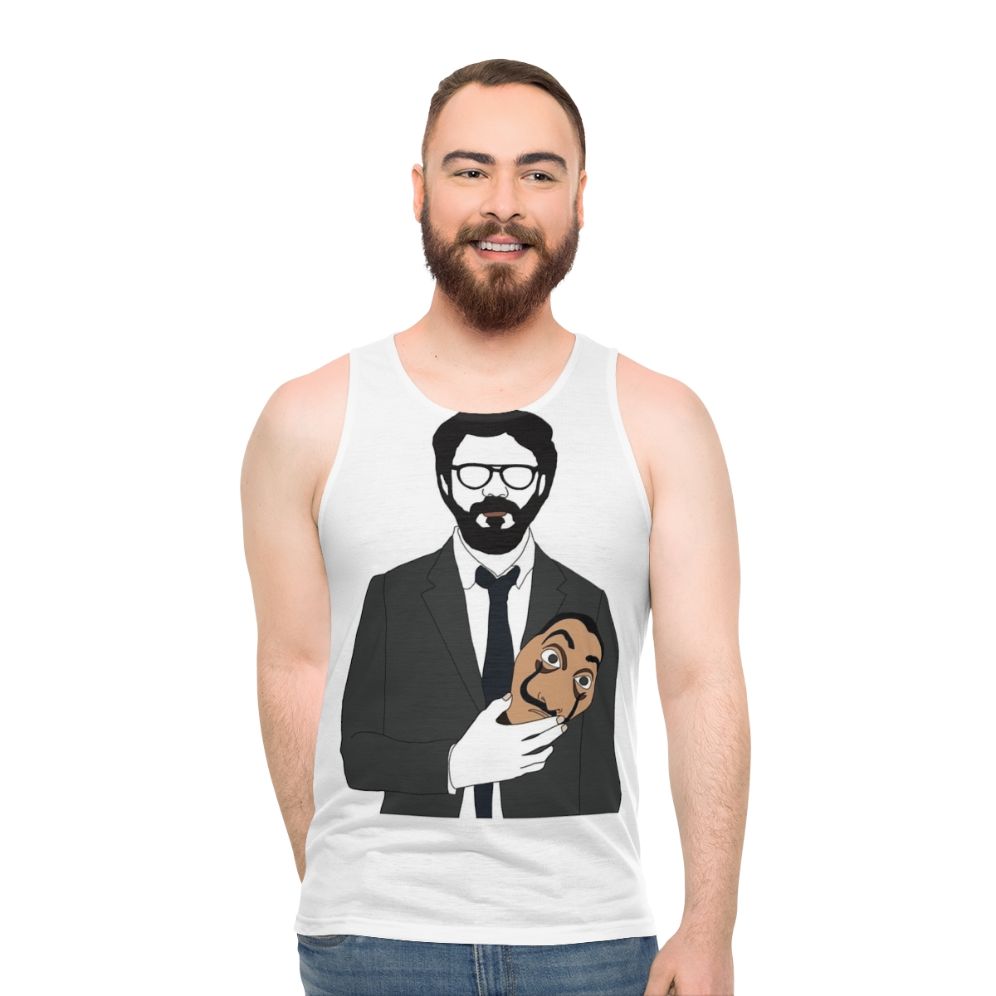 Money Heist Professor And Mask Unisex Tank Top