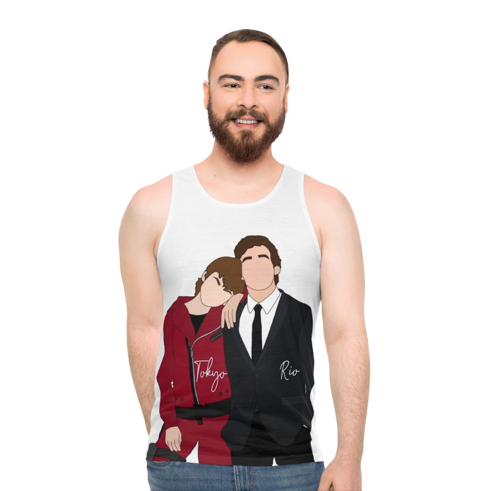 Money Heist Tokyo and Rio Unisex Tank Top