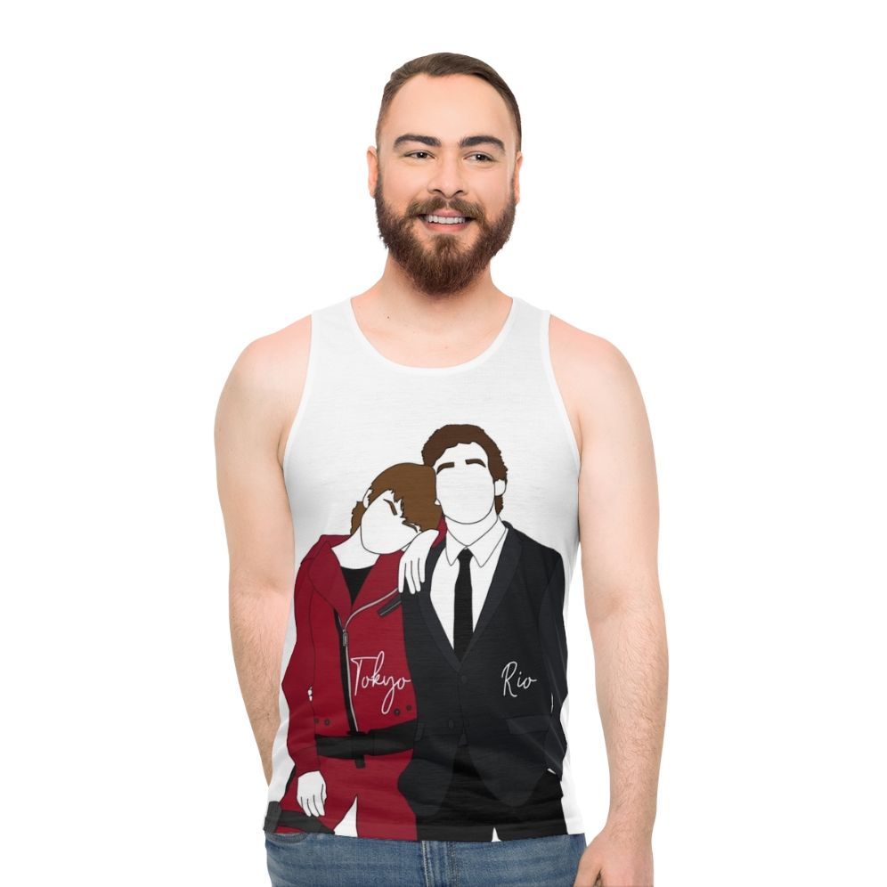 Money Heist Tokyo and Rio Unisex Tank Top