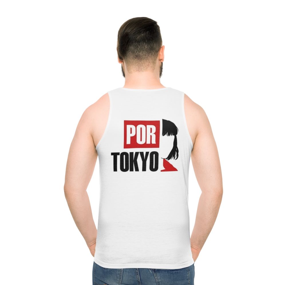 Unisex tank top with Money Heist Tokyo design