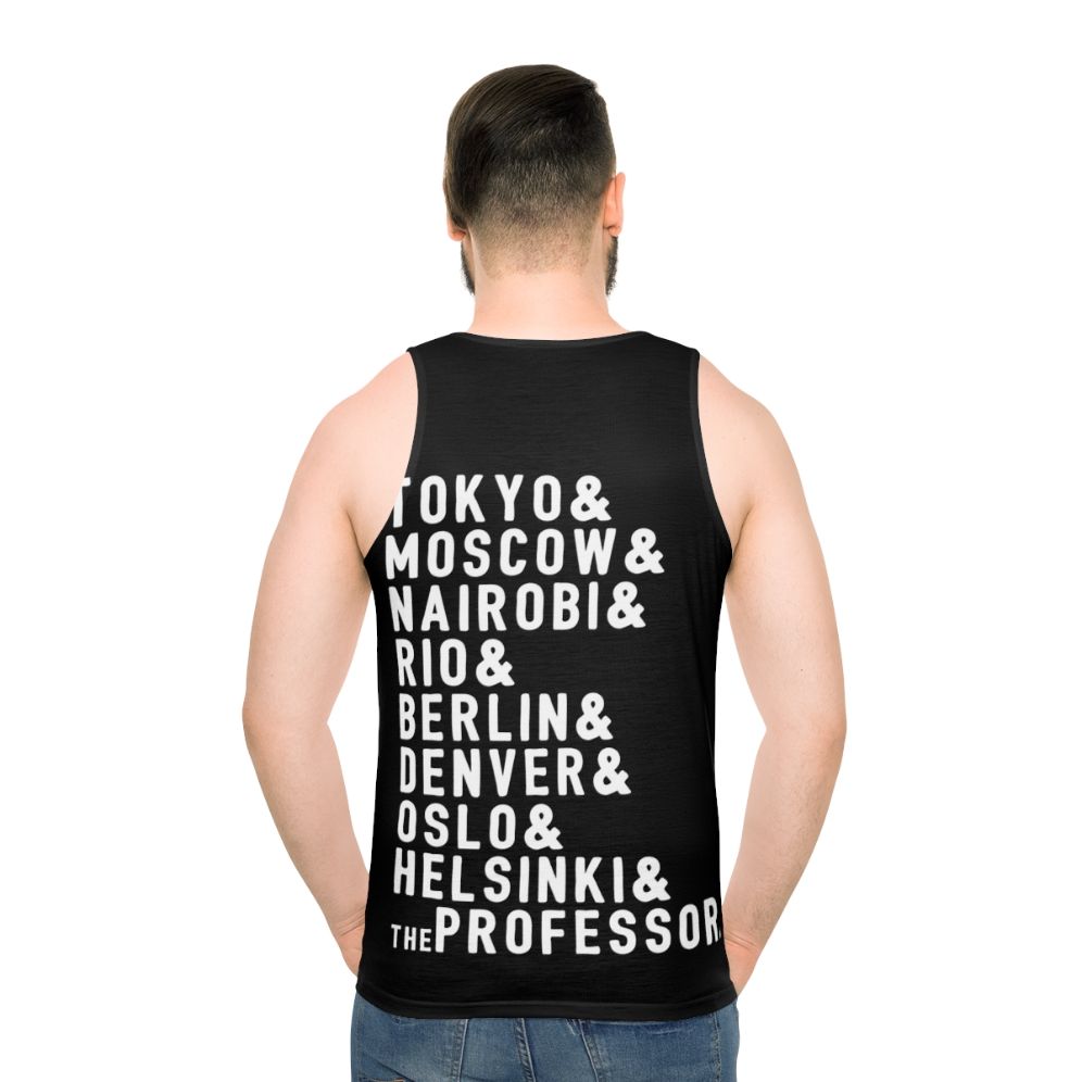 Money Heist Unisex Tank Top with Red Jumpsuit Design